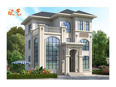 豪华大气房子乡村盖三层自建房小洋房