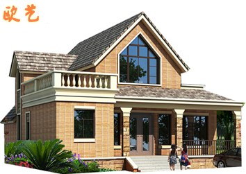 美式乡村大气别墅设计图纸宅基地自建房1层半别墅