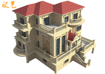 欧式新农村四层别墅设计图纸乡村自建房小洋房全套水电施工图