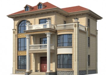 法式独栋别墅设计图纸三层农村房子欧式新款洋房乡村房屋自建房