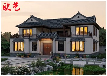 二层四合院别墅设计图纸新中式带院子堂屋农村自建房屋