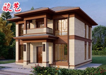 新中式二层别墅设计图纸农村两层楼房自建房设计图