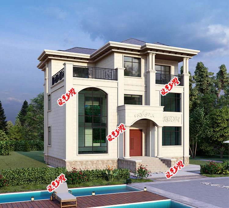 乡村欧式三层别墅设计图纸农村自建房乡墅设计图