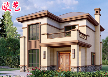 两层两间农村自建房新中式小开间户型宅基地二层别墅设计图纸新农村自建房简单经济型