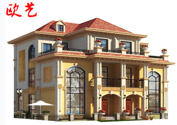 双拼别墅设计图纸全套乡村楼房新农村三层欧式自建房施工图