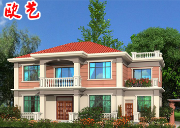 新农村自建房图纸简约乡村别墅设计图纸四开间带露台小洋房新款