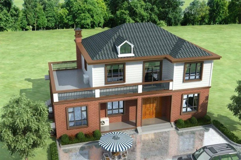 二层户型图  对比了几家施工队，在报价和施工经验上，我们最符合要求的，于是张业主邀请我们来承建。合同价53万，清水交付，承包范围包含：基础、主体、屋面、窗户、四面外装、室内水电、防水防潮等。