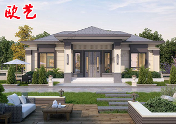 中式一层别墅设计图纸新农村自建房乡村小洋房全套房子效果图