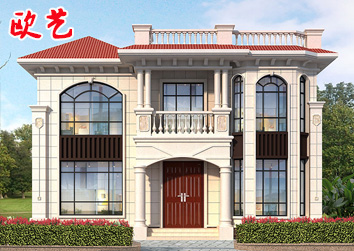 二层欧式复式别墅设计图纸全套乡村洋楼新农村自建房经济