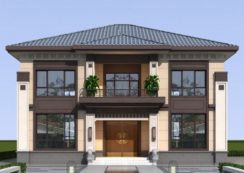 二层新中式别墅图纸